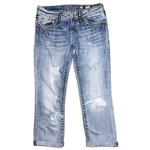 Miss Me Low-Rise Cuffed Capri Jeans 27X23.5"